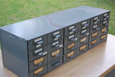 Vintage Metal Parts Storage Bins 